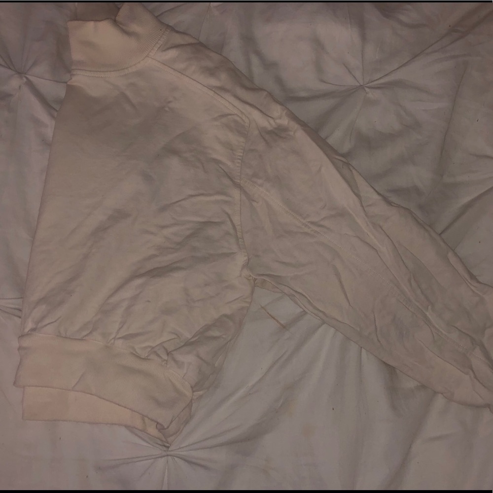 Zara cropped cream sweatshirt